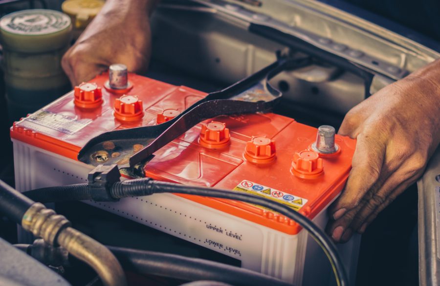 A,Car,Mechanic,Replaces,A,Battery